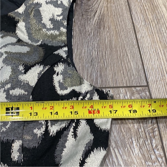 ANTHROPOLOGIE TABITHA Black Gold Floral A-Line Dress Lined w/ Pockets Sz 6 - Picture 12 of 16